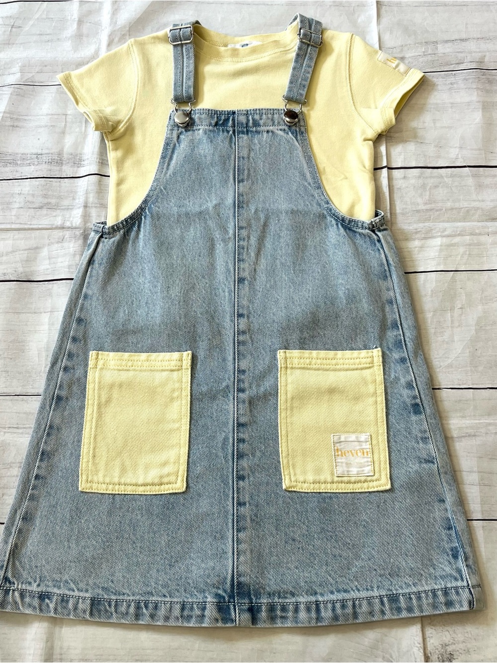 Heven Denim Pinafore Dress Set